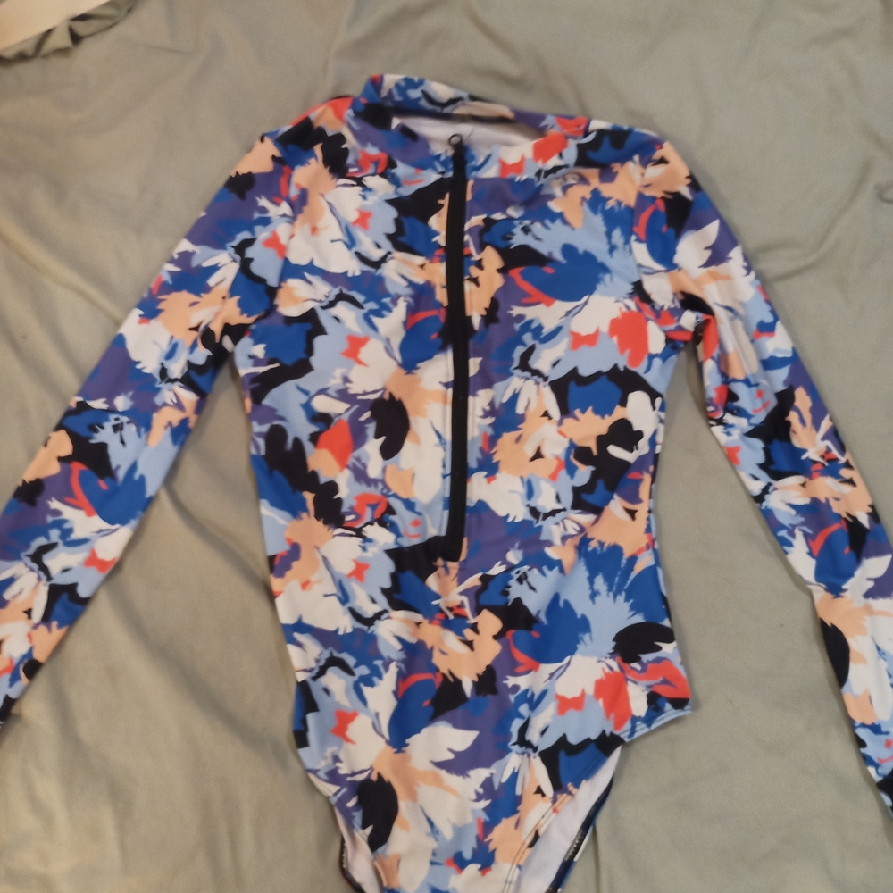 Floral Long Sleeve Kids One Piece